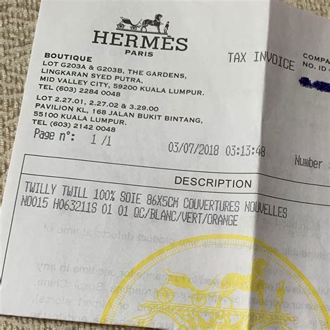 hermes paris receipt|how to check Hermes receipt.